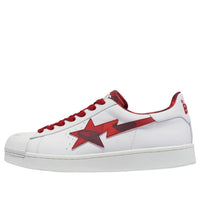A Bathing Ape BAPE Skullsta M1 'White Red' 1J20-191-007-RED
