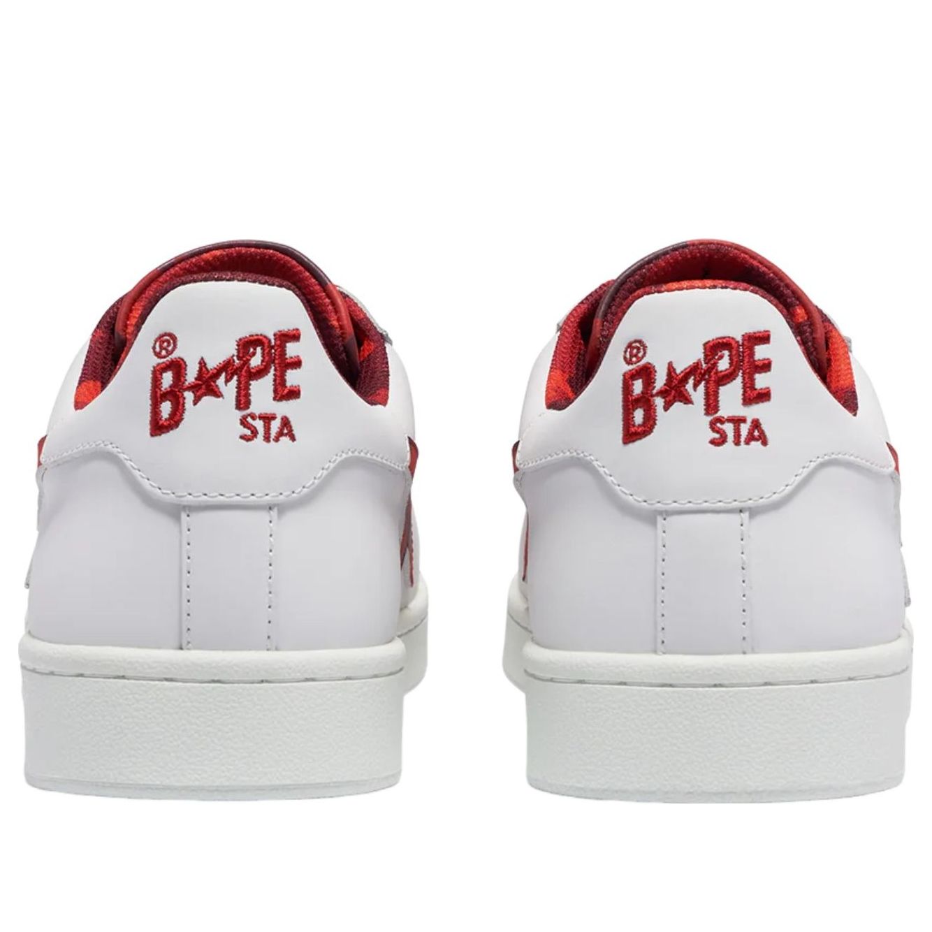 A Bathing Ape BAPE Skullsta M1 'White Red' 1J20-191-007-RED