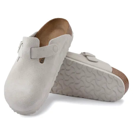 Birkenstock x Stssy Boston Suede Embossed 'Bone' 1019742