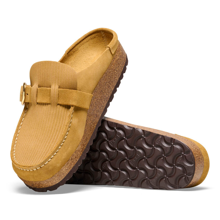 (WMNS) Birkenstock Buckley Suede Embossed 'Corduroy Cork Brown' 1026235