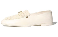 CHANEL Casual Single Shoes Women's Ivory White