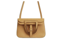 HERMES Clemence Bullock Leather Horse Shoe Bag Handbag Women's 4B Biscuit Cookie
