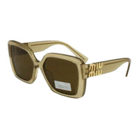 MIU MIU Acetate Square Sunglasses Women's Brown