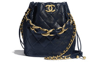 CHANEL Drawstring Polished Lambskin & Metal Crossbody Bag, Shoulder Bag Women's