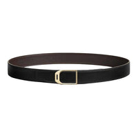 HERMES Metal Leather Belts Men's Black/Aibena Width 3.2cm