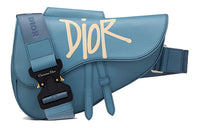 DIOR Saddle Cow Leather Saddle Bag Shoulder Bag Crossbody Bag Men's Blue