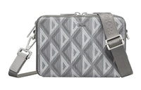 DIOR Canvas, Leather Messenger Bag, One Shoulder Crossbody, Clutch Regular Men's Gray
