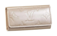 LOUIS VUITTON Monogram Vernis Embossed Glazed Surface Leather Wallet Women's Pink
