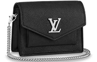 LOUIS VUITTON MYLOCKME Cow Leather Crossbody Bag Mini Women's Black