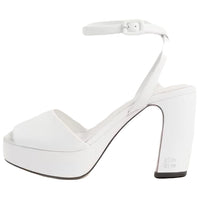 MIU MIU Strap Sandals 9.5cm Women's White