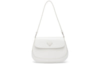 PRADA Cleo Leather Shoulder Bag Small Size Women's White