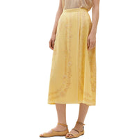 HERMES Casual Long Skirts Women's Yellow