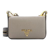 PRADA Calfskin Crossbody Bag Shoulder Bag Women's Light Umber