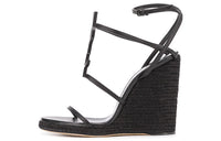 SAINT LAURENT Cassandra 115mm Wedge Sandals