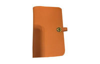HERMES Dogon Duo Togo Calfskin Wallet Unisex Orange