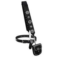DIOR Cow Leather Leather Belts Women's Black -