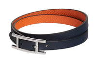 HERMES Wristbands Unisex Marine Blue/Orange