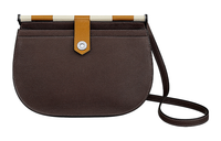 HERMES Fubo Saddle Leather Mysore Goat Skin Shoulder Bag Regular Women's