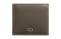 DIOR Grained Calfskin Wallet Men's Ebony Black