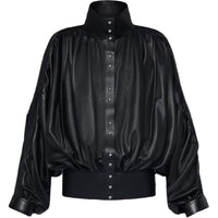 LOUIS VUITTON Gathered Leather Jacket