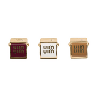 MIU MIU Metal Hair Clips Women's White/Caramel/Amaranth