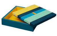 HERMES Leather Storage Boxes Unisex Blue