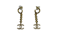 CHANEL Hoop Earrings Women's Gold