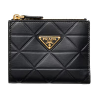PRADA Leather Wallet Small Size Women's Black