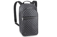 LOUIS VUITTON Checkerboard Pattern Backpack Men's Black Blue