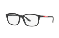 PRADA Plate Frame Rectangular Eyeglass Frames Men's Black