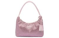 PRADA Re-Editionhobo Faux Crystal Satin Shoulder Bag Mini Women's Pink