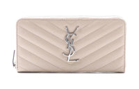 SAINT LAURENT Calfskin Wallet Regular Women's Beige