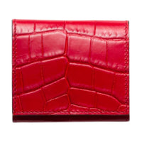 PRADA Crocodile Leather Coin Purse Men's Red