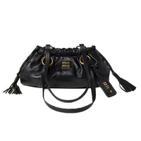 MIU MIU Leather Handbag, Shoulder Bag Women's Black