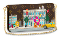 LOUIS VUITTON Félicie Pochette Vivienne Holiday Monogram Canvas/Yellow