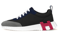 HERMES Bouncing Slip Resistant Low Top Casual Shoes Women's Black Osmium Gray