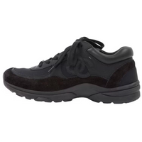 CHANEL Low Top Trainer Cc Triple Black Suede
