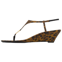 SAINT LAURENT CASSANDRA One Strap Sandals 4cm Women's Brown