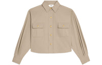 CELINE Crop Tops Women's Beige Brown