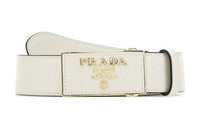 PRADA Leather Belts Women's White