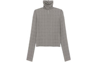 SAINT LAURENT Tartan Sheer Top