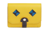 HERMES Swift Leather Pongee Mysore Goat Skin Wallet Women's Yellow