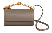 HERMES Swift Calfskin Shoulder Bag Women's 18 Etoupe Elephant Gray