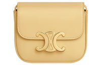 CELINE Triomphe Calfskin Shoulder Bag Crossbody Bag Mini Women's Yellow