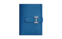 HERMES Bearn Epsom Calfskin Wallet Women's 7I Midnight Blue