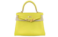 HERMES Kelly Evercolor Leather Kelly Bag Handbags Women's Lemon
