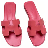 HERMES Oran Slide Slippers Women's Pink