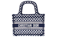 DIOR BookTote Canvas Handbag Mini Women's Blue