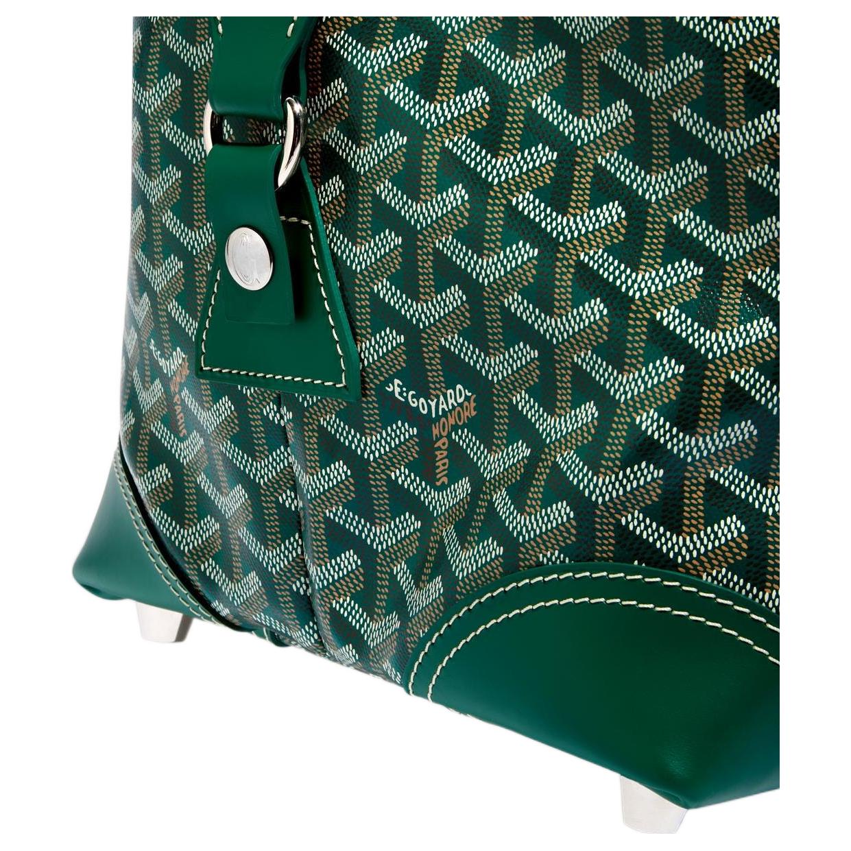 GOYARD Bowling Canvas With Leather Dog's Teeth Travel Bag Sports Bag Duffel Bag Regular Unisex Green