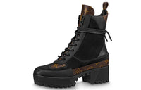 LOUIS VUITTON Shoes Martin Boots 'Black Brown' Women's